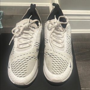 Nike White and Black Sneakers with Cushioned Sole